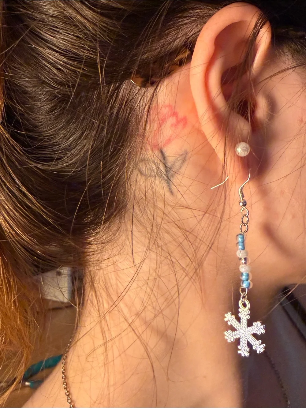 Handmade delicate snowflake